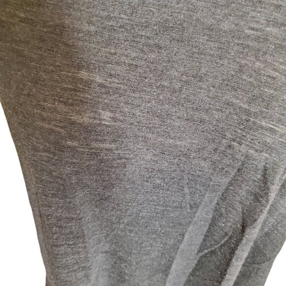 Fenini Slub Jersey Knit Poncho Asymmetric top High Low Top Gray One Size - Picture 2 of 6